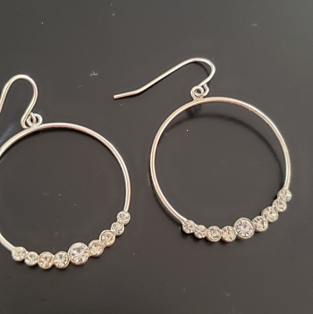 🔥3/20 Crystal Hoop Earings
